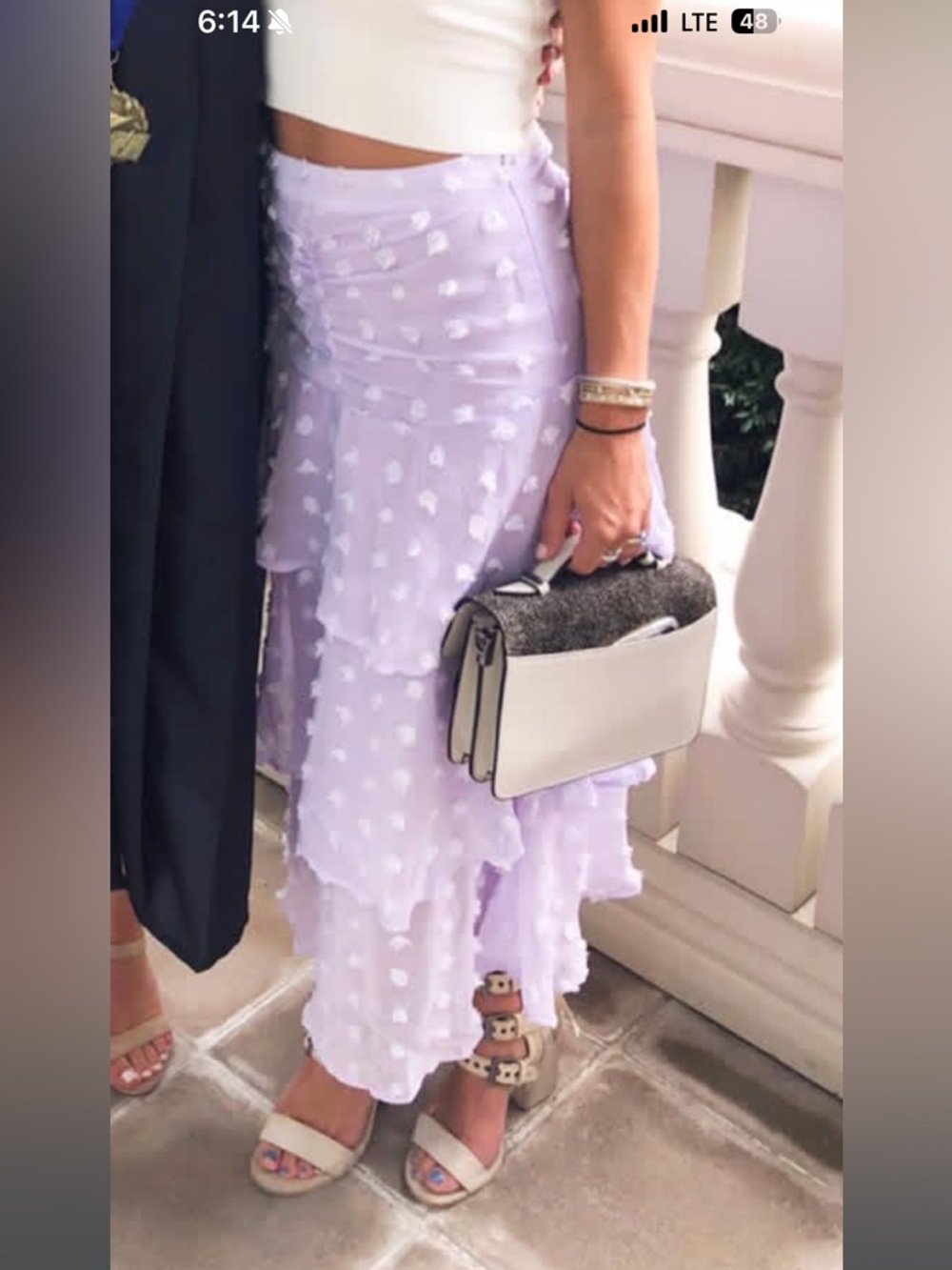 Endless Rose Lilac Midi Skirt